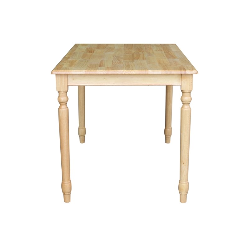 International Concepts Solid Wood Casual Dining Table in Natural Brown Finish