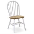International Concepts Spindleback Windsor   Dining Chair in Natural and White Finish