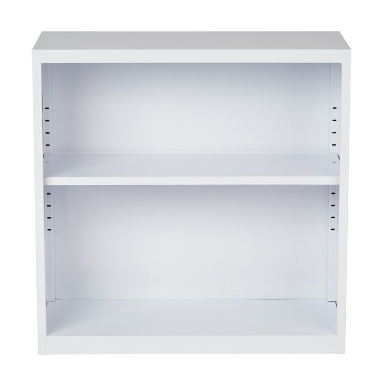 2 Shelf White Metal Bookcase by OSP Home Furnishings