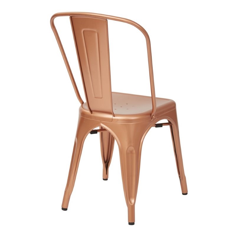 Bristow Armless Chair in Copper Finish 4 Pack