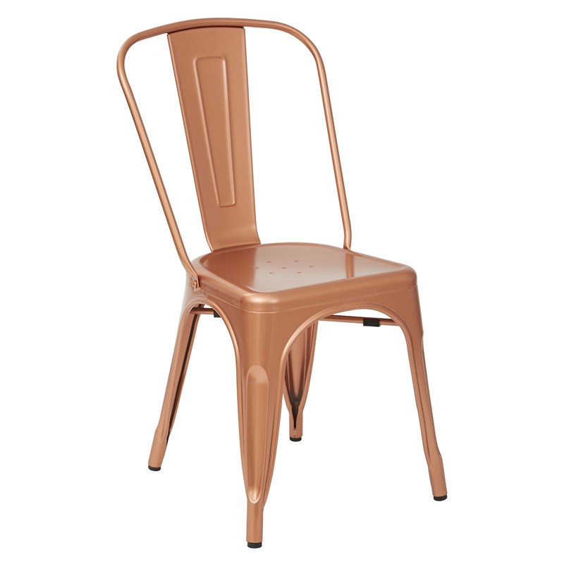 Bristow Armless Chair in Copper Finish 4 Pack