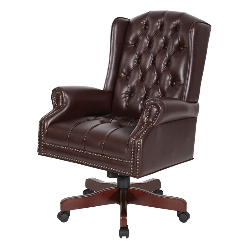 oxblood executive chair