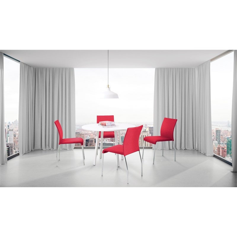 Conway Stacking Chair in Cranapple Red Fabric  4-Pack