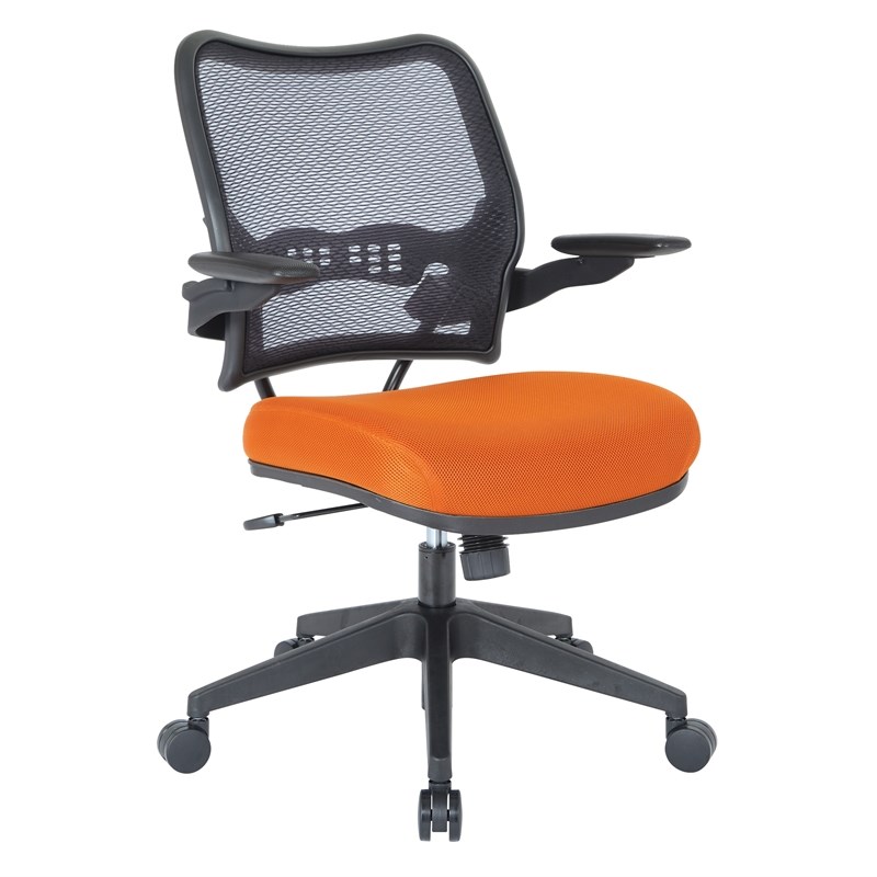 Deluxe Chair with AirGrid Back and Orange Mesh Fabric Seat