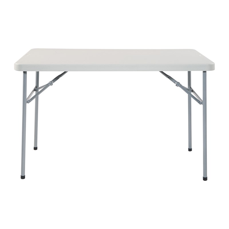 4' Resin Multi-Purpose Folding Table in Light Gray Resin