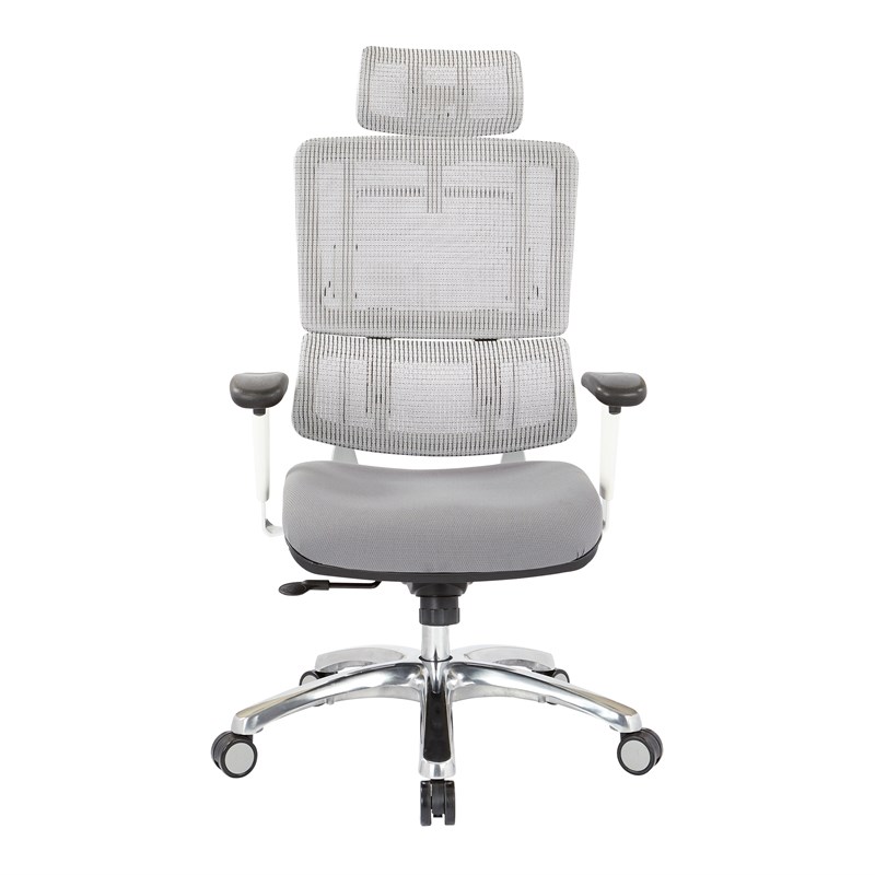 Office Star White Fabric Headrest - optional for 9966 chair series