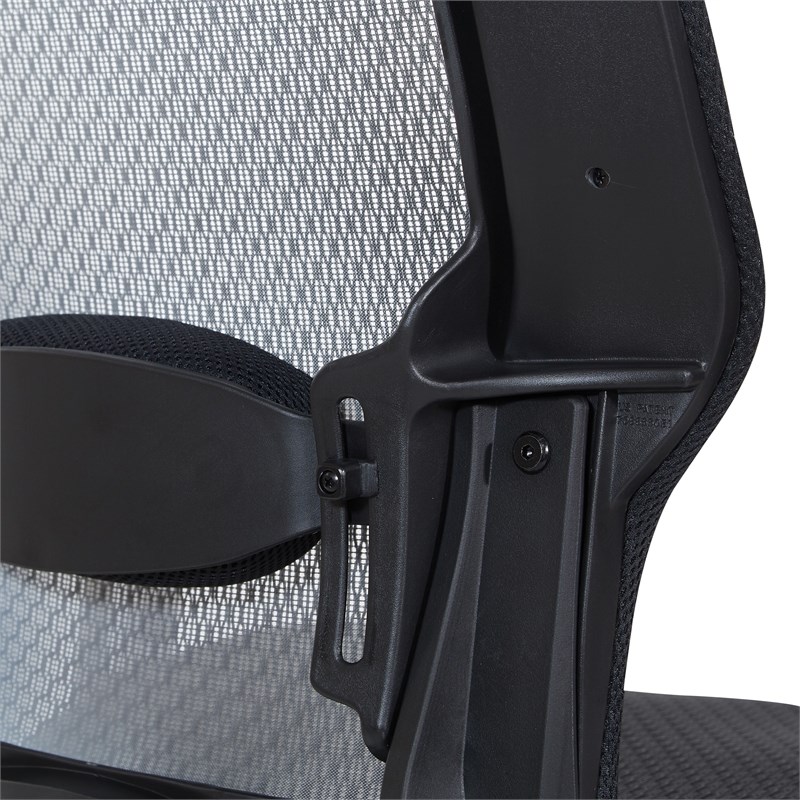 Air Grid Seat and Back Big & Tall Chair in Black Fabric