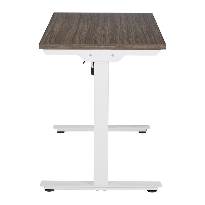 Prado Table with Urban Walnut Engineered Wood Top and White Base
