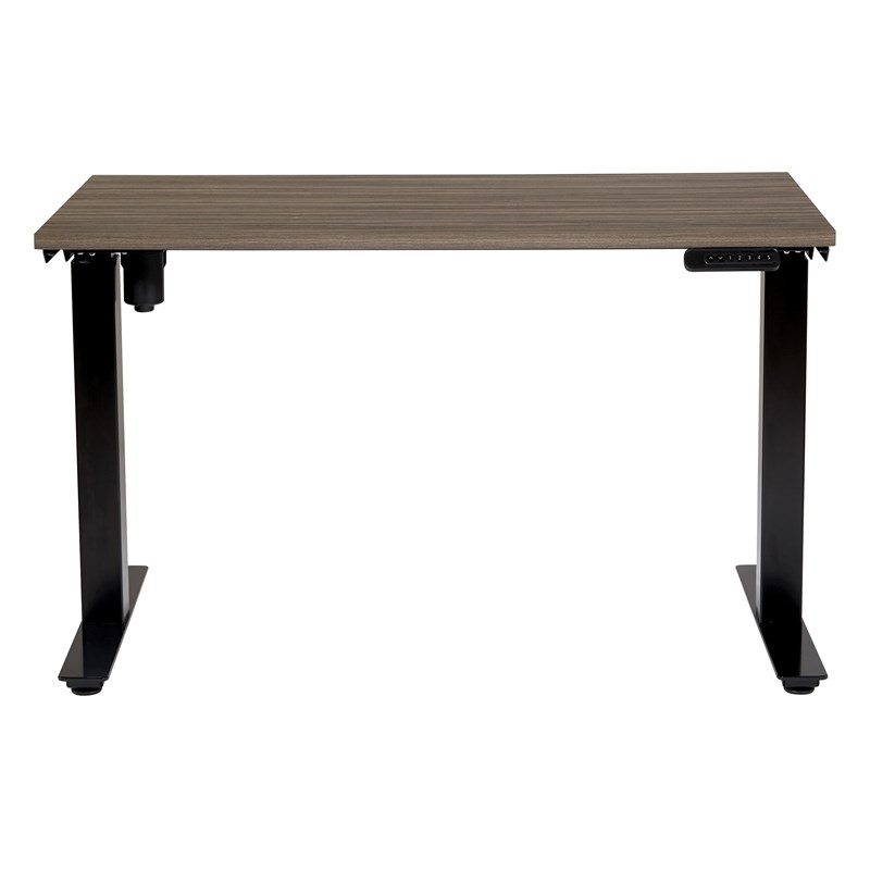 Prado Table with Urban Walnut Engineered Wood Top and Black Base