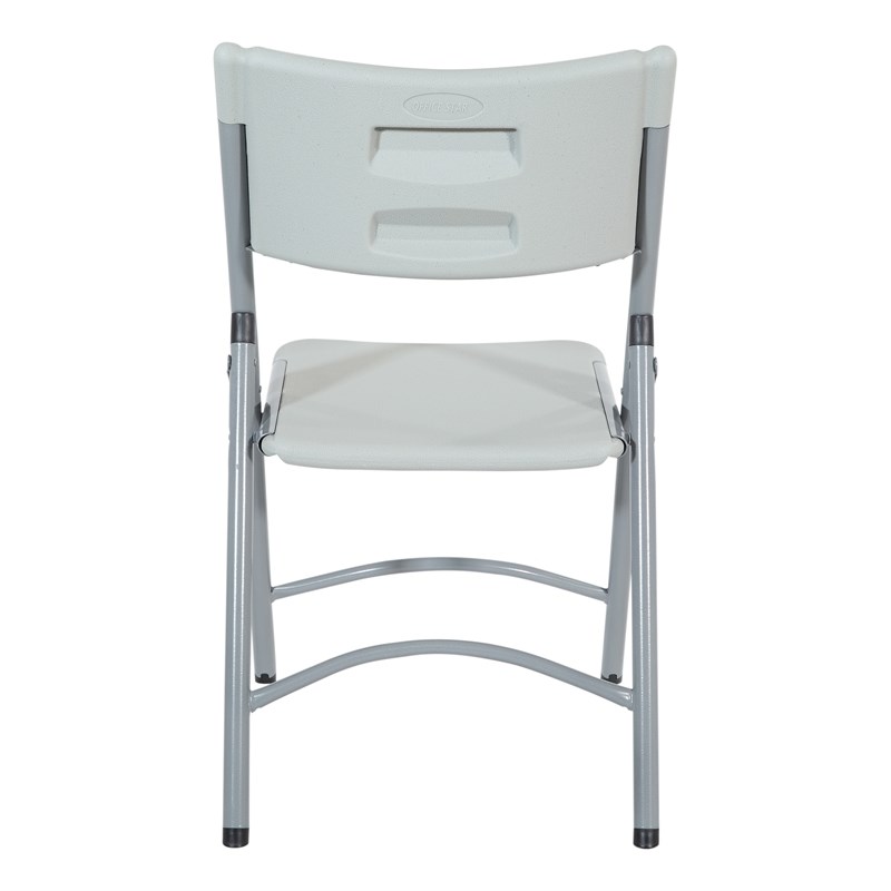 Resin Folding Chair in Light Gray 4 Pack