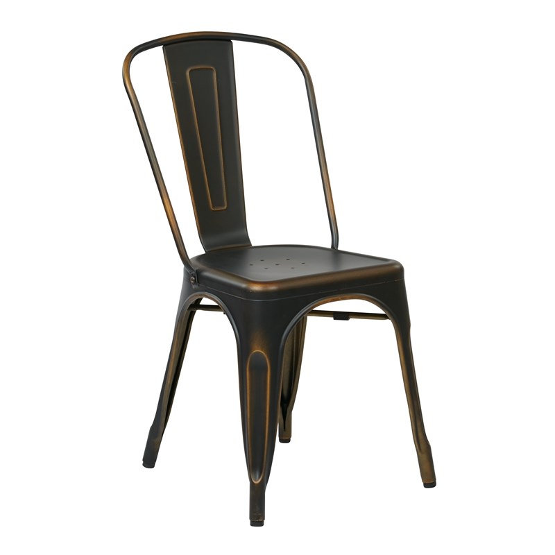 Bristow Armless Chair Antique Black 2 Pack