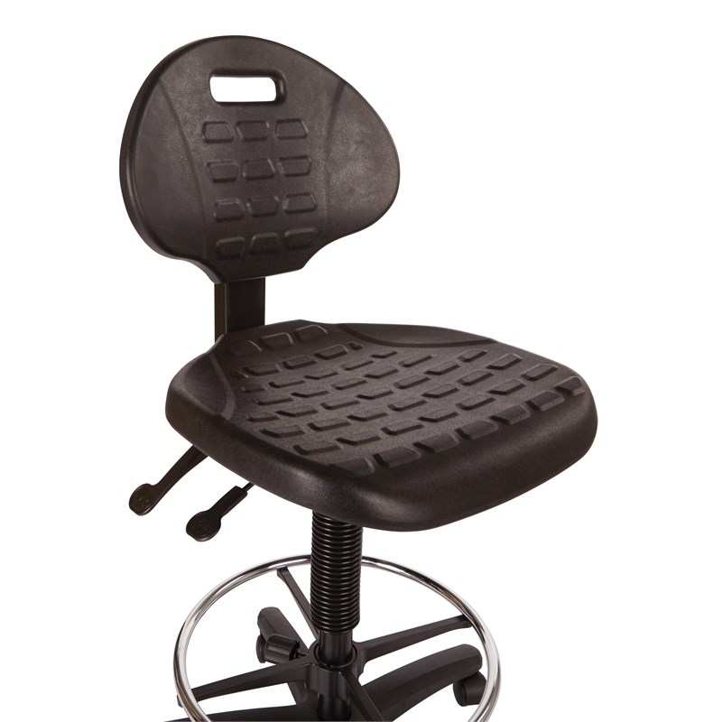 Intermediate Ergonomic Black Drafting Chair