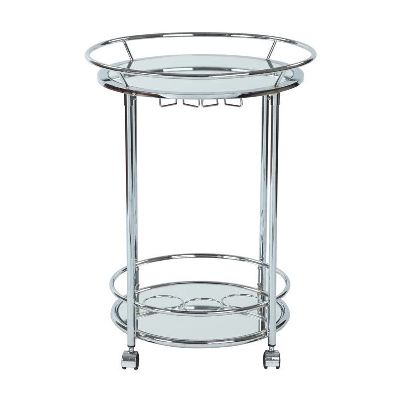 Royse Chrome Serving Cart by OSP Home Furnishings