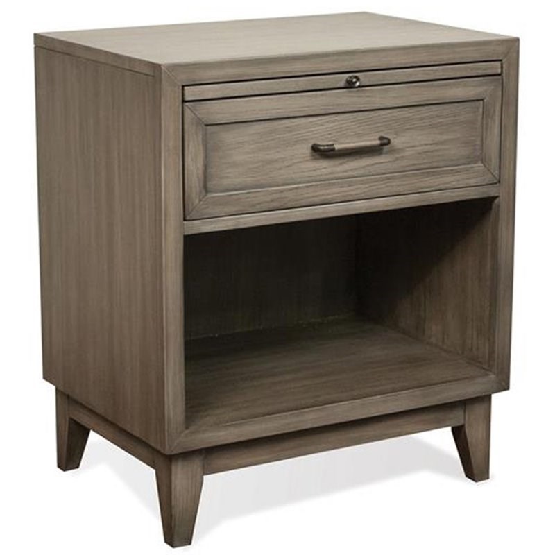 Riverside Furniture Vogue 1 Drawer Nightstand In Gray Wash 46168