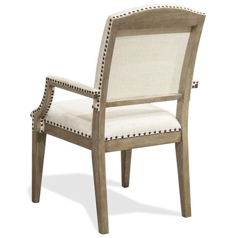 Riverside Furniture Myra Upholstered Wood Dining Arm Chair In Natural