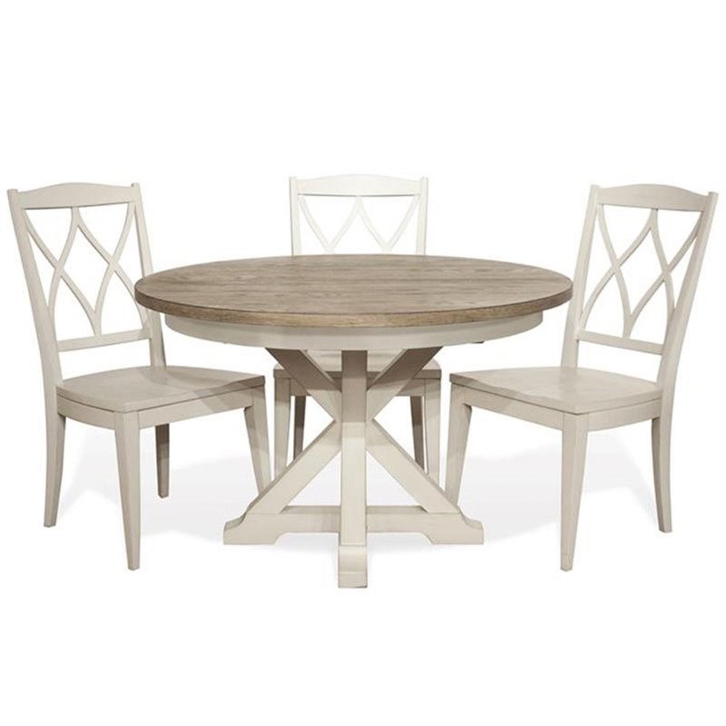 riverside furniture myra extendable cross base dining table - 59550-357-kit