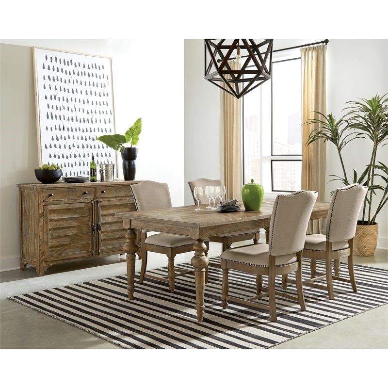 Riverside Furniture Sonora Cottage Extendable Dining Table in Snowy Desert