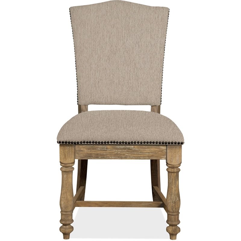 Riverside Furniture Sonora Cottage Upholstered Dining Side Chair in Snowy Desert
