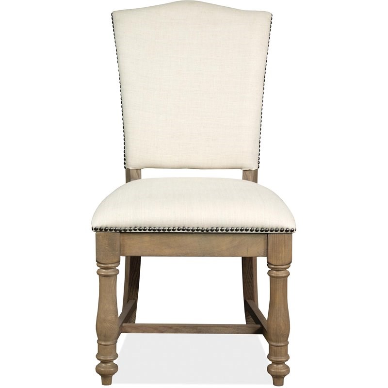 Riverside Furniture Aberdeen Wood Dining Side Chair in Weathered Driftwood set of 2