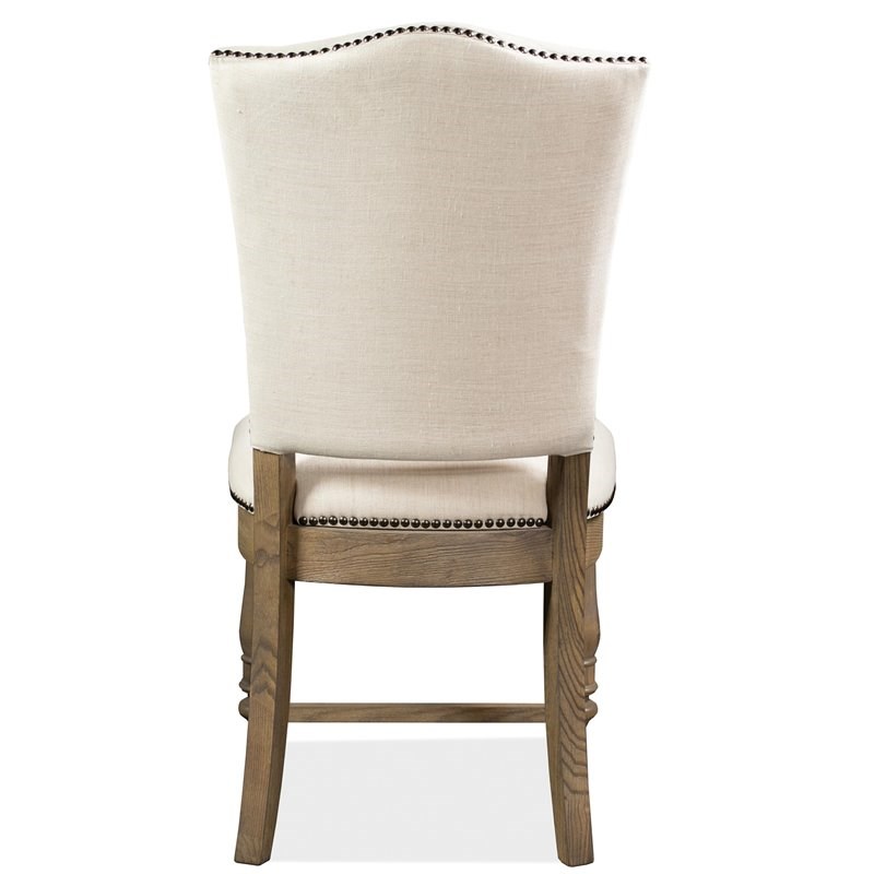 Riverside Furniture Aberdeen Wood Dining Side Chair in Weathered Driftwood set of 2