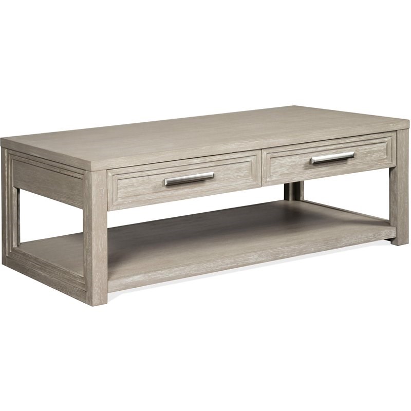 Riverside Furniture Cascade Modern Contemporary Coffee Table in Dovetail