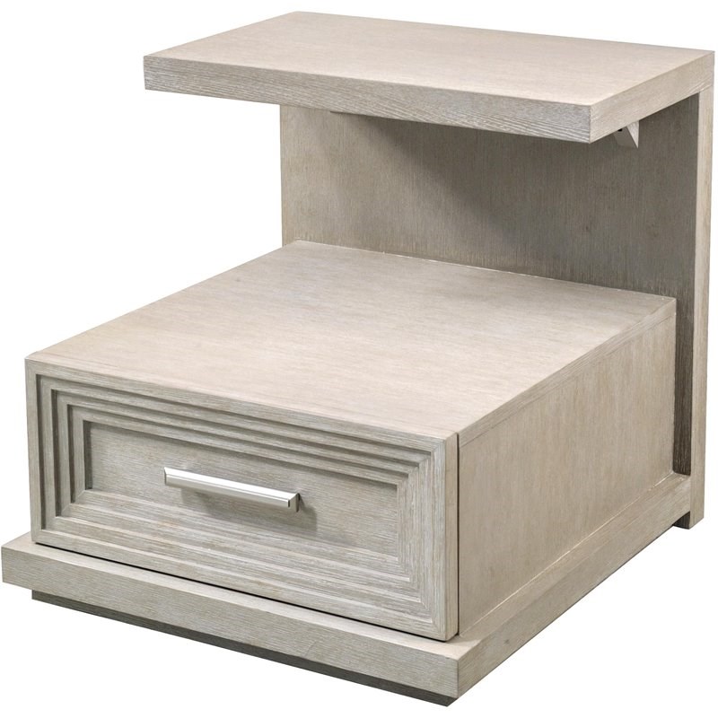 Riverside Furniture Cascade Modern Contemporary Side Table in Dovetail