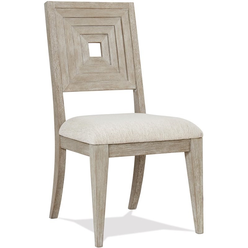 Riverside Furniture Cascade Contemporary Wood Back Dining Side Chair in Dovetail