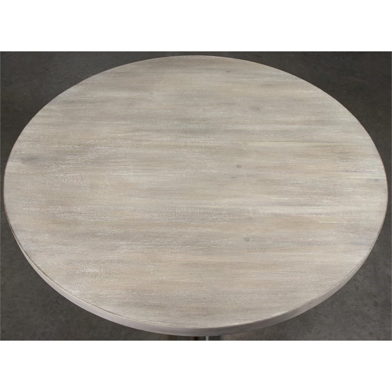 Riverside Furniture Adelyn Modern Contemporary Round Coffee Table in Crema Gray