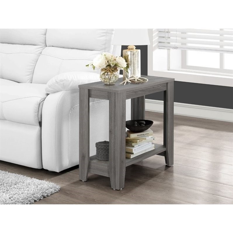 Monarch End Table in Gray