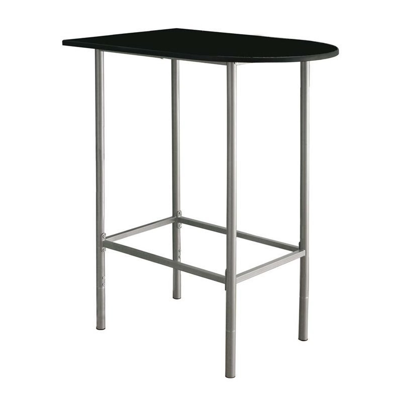 Monarch Metal Pub Table in Black and Silver
