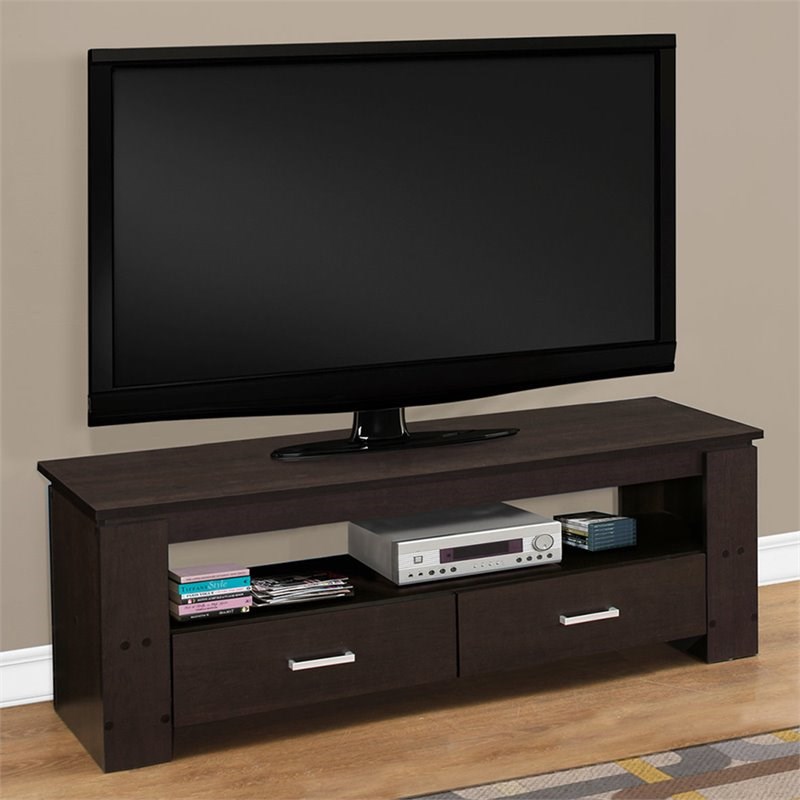Tv Stand 48 Inch Console Living Room Bedroom Laminate Brown
