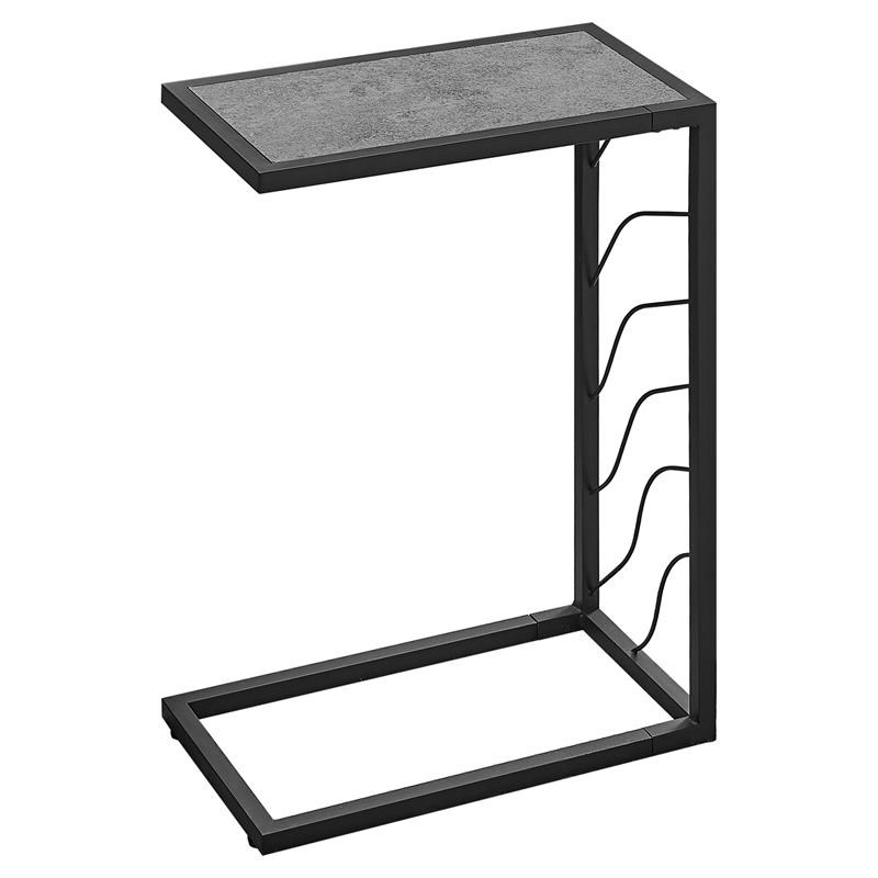 Monarch Specialties Rectangular Contemporary Metal Accent Table in Gray