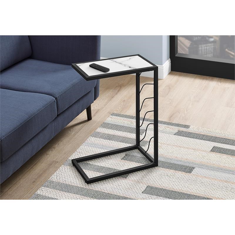 Monarch Specialties Rectangular Contemporary Metal Accent Table in White