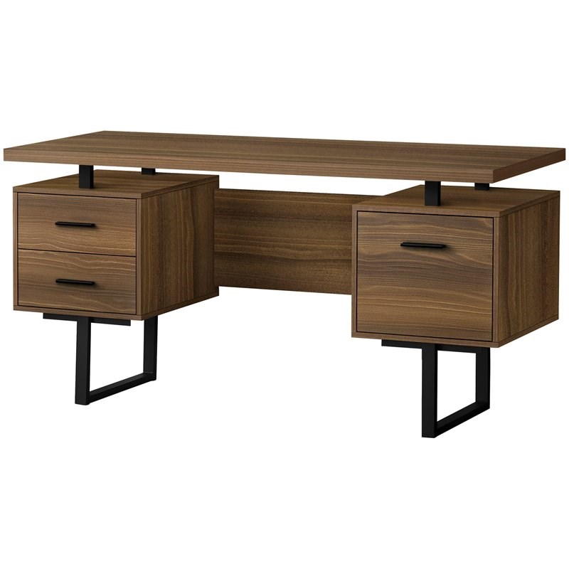 Computer Desk Home Office Laptop Storage Drawers 60