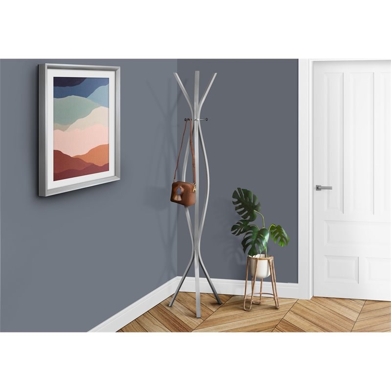 Coat Rack Hall Tree 3 Hooks Entryway 72