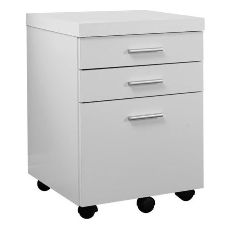 Monarch Hollow Core File Cabinet With Three Drawers In White I 7048