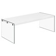 Monarch Hollow-Core Cocktail Table in Glossy White