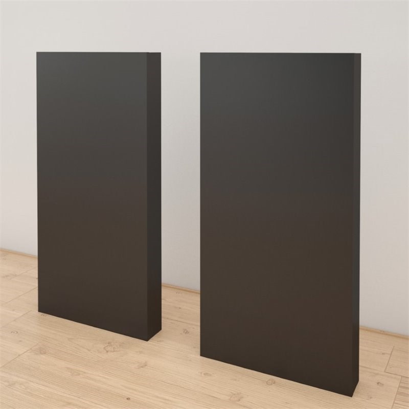 Nexera Extension Panels for Nexera Plank Effect Headboards Set of 2 Black