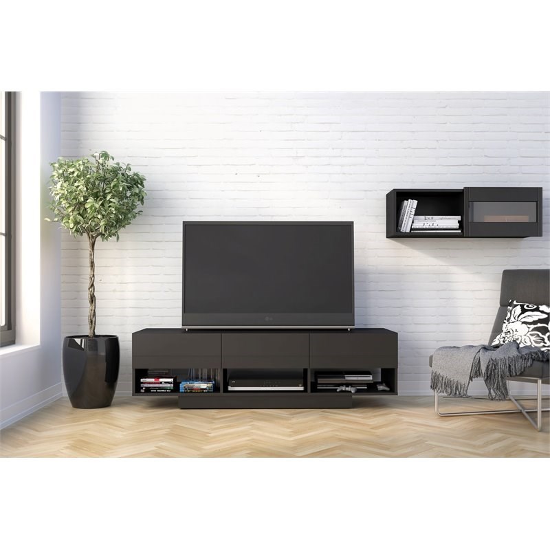 Nexera 105106 Stereo TV Stand 60-inch Black