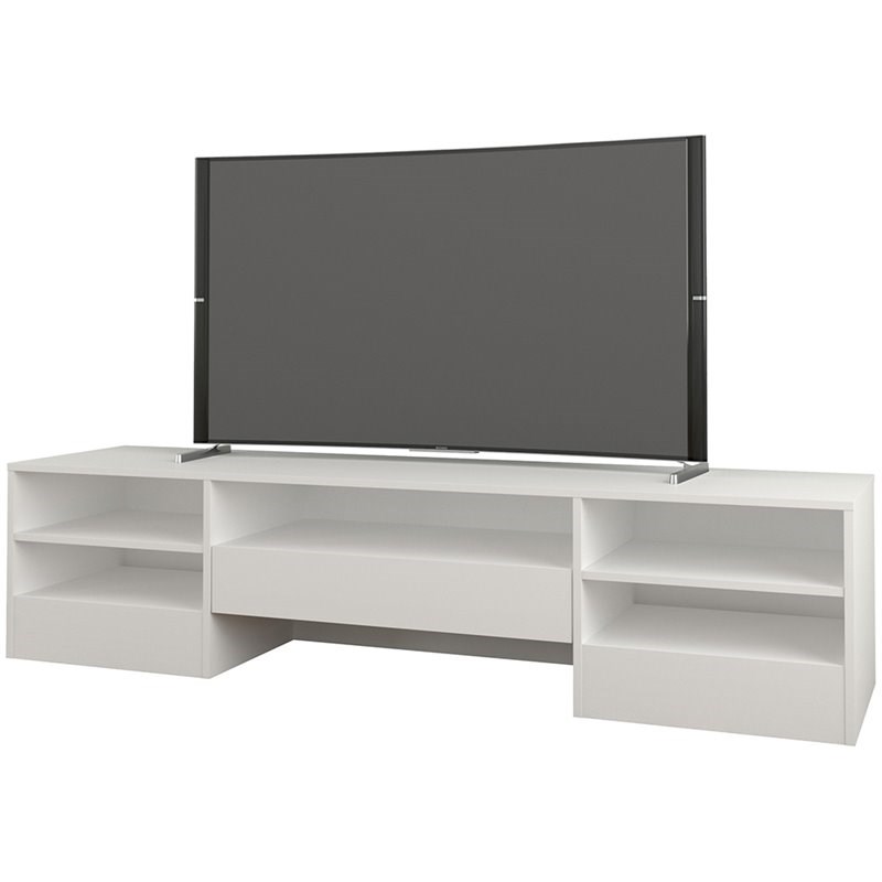 Nexera 109003 Rustik TV Stand  72-inch 1 Drawer White