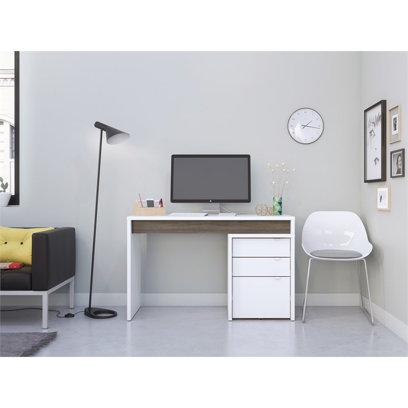 Chrono 2 Piece Home Office Set Bark Grey & White