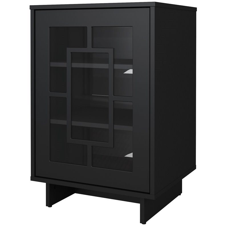 Nexera 131206 Paragon 1Door Storage Cabinet Black
