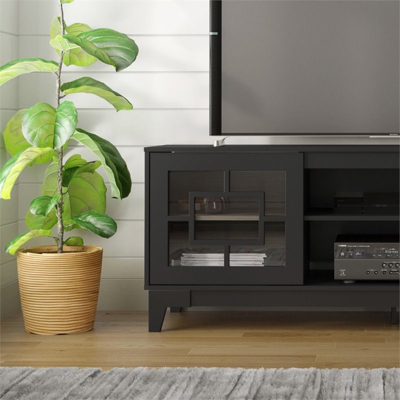 Nexera 402733 Magnolia TV Stand 72inch Black in Engineered wood