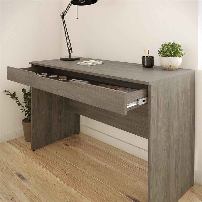 Nexera 601844 Arobas Desk with Drawer Bark Grey