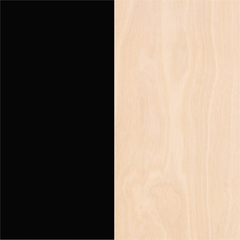 Nexera 608106 Desk Black and Birch Plywood (Multi-Color) Engineered Wood