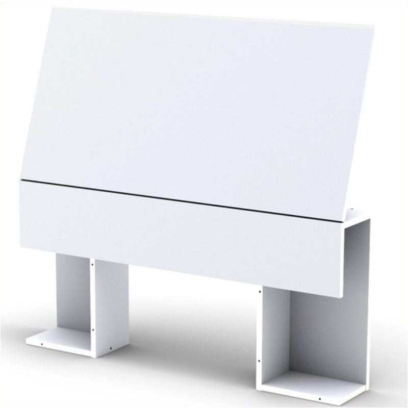 Nexera Blvd Twin Storage Panel Headboard in White