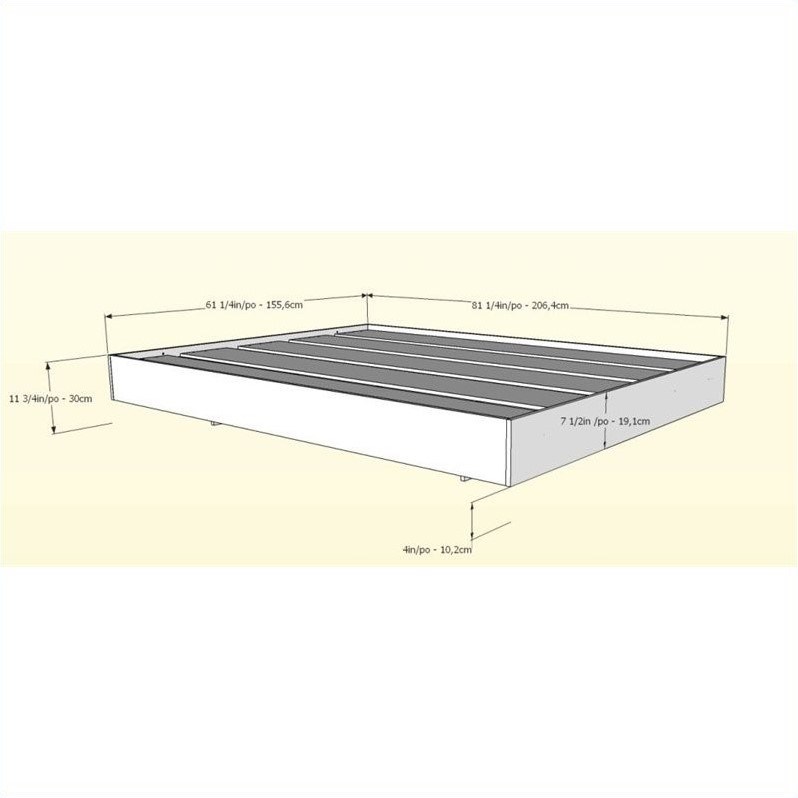 Nexera 401260 Queen Size Platform Bed Truffle