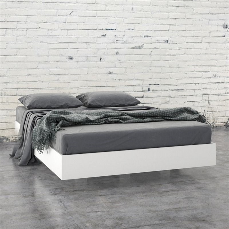 nexera 345403 full size platform bed white 345403