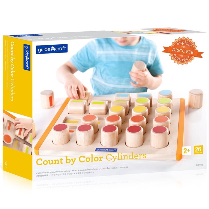 Guidecraft Manipulatives 26-Piece Engineered Wood Activity Board in Multi-Color