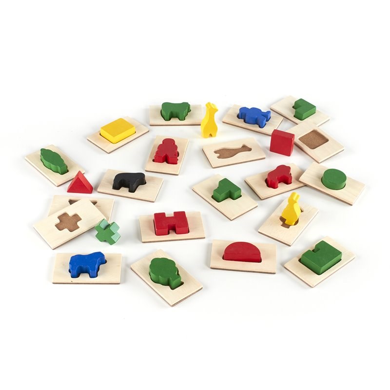 Guidecraft Hardwood Wood 3D Feel and Find for Age 3+ in Multi-Color